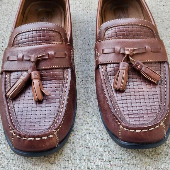 Dockers Men Shoes Slip On Loafer Tassels Brown Leather Upper Size 11.5M main image 5